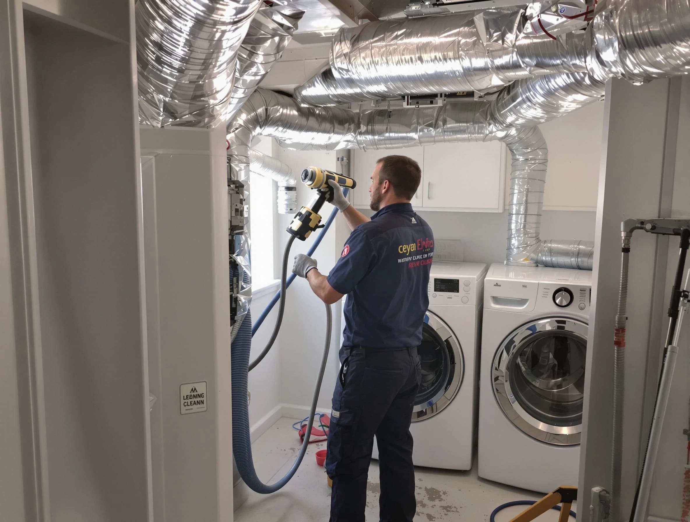 Malden Dryer Vent Cleaning specialist using advanced equipment for thorough duct cleaning in Malden