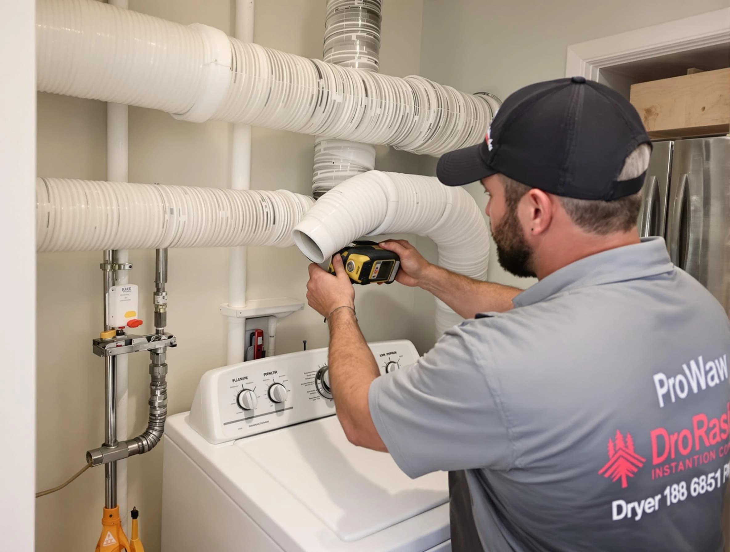 Professional dryer vent hose installation by Malden Dryer Vent Cleaning in Malden