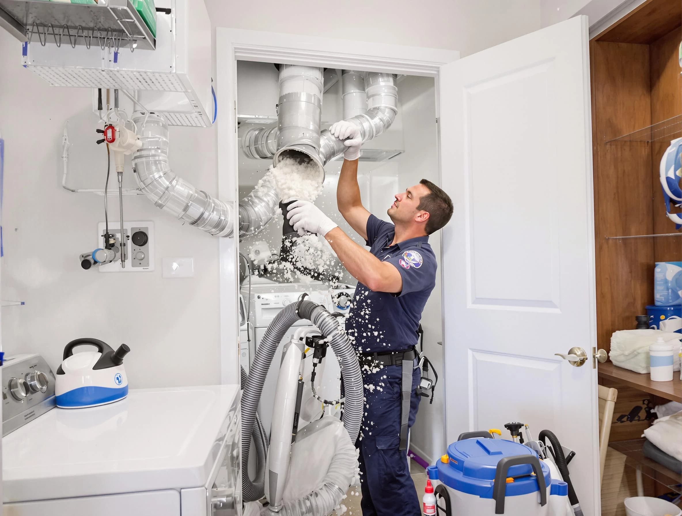 Malden Dryer Vent Cleaning technician delivering thorough residential dryer vent cleaning service in Malden
